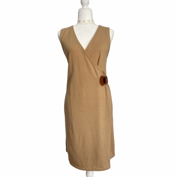Ralph Lauren Wool Cashmere Buckle Wrap Dress - Picture 2 of 8